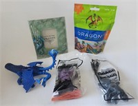 Dragon Puzzle, Frame, Figurines Lot