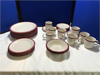 Selection of Simplicity Stoneware in Cranberry (Se