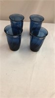 Sweet Swirl Blue Noritake Glasses