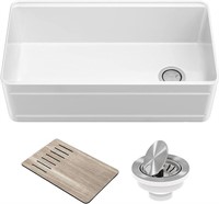 Reversible Fireclay Single Bowl Kitchen Sink