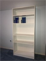 White Book Shelf approx 6'