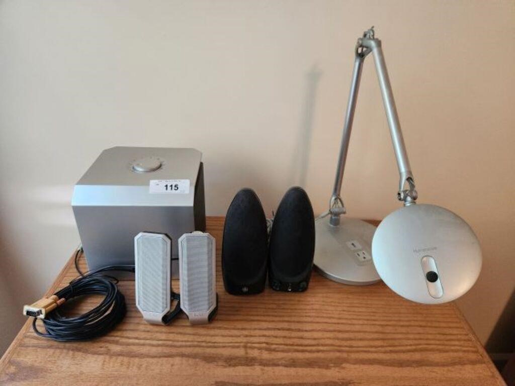 COMPUTER SPEAKER ACCESSORIES, SPEAKERS, LAMP,