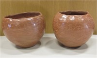 2 Vintage Santo Domingo Pots - Unsigned