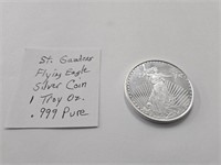 St. Gaudens flying eagle .999 silver coin