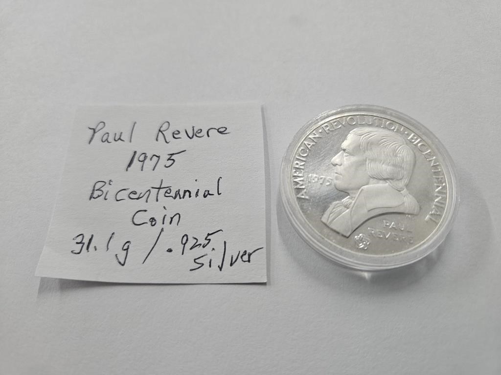 Paul revere silver coin