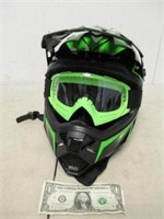 1Storm Green & Black Racing Helmet Size Medium