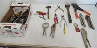 Varity of hand tools includes Arrow fastener, nut
