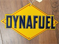 "Dynafuel" Single-Sided Enameled Metal Sign