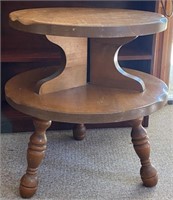 2 Tier Pine Lamp Table