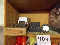 Left side shelf: 3 amp gauges (General Electric)