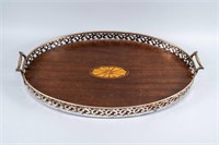 EDWARDIAN MAHOGANY TEA TRAY