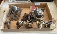 3 Antique Door Locks and Door Bell