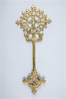 LARGE VINTAGE ETHIOPIAN BRASS CROSS