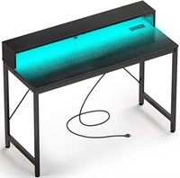 Rolanstar Computer Desk 47 inch with LED Lights &