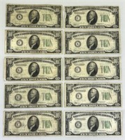 10 FRN 1934-A $10 Bills.