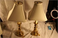 Set of 2 Brass Lamps