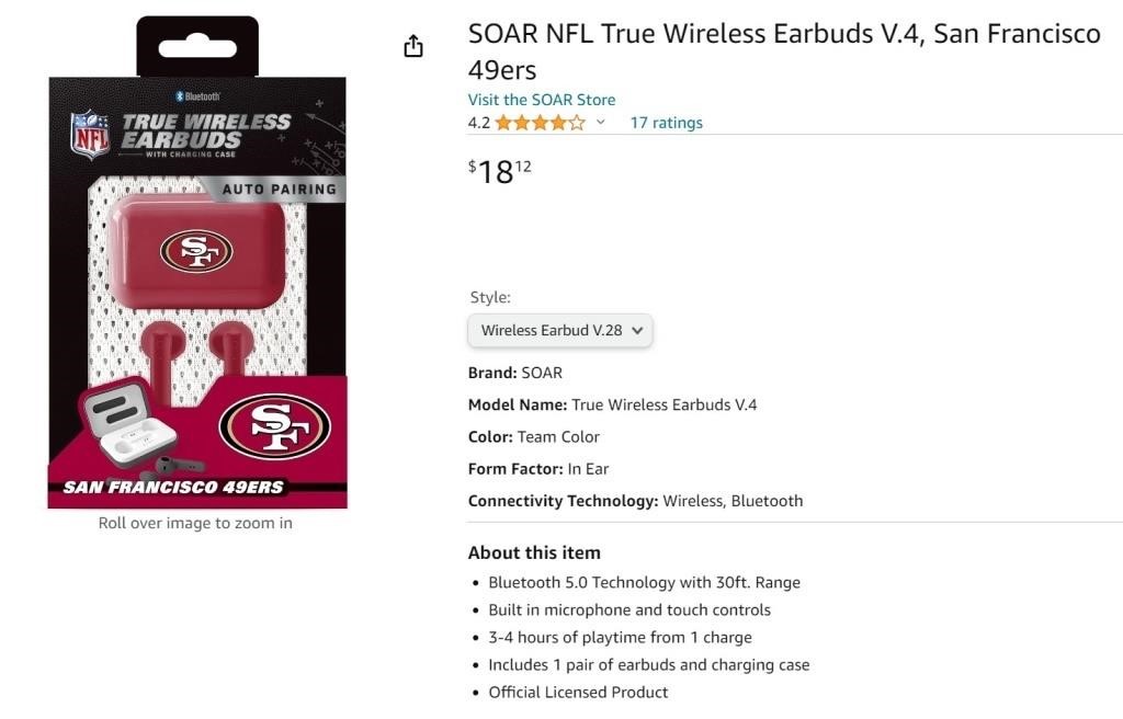 2 NFL Wireless Earbuds-Seattle Seahawks