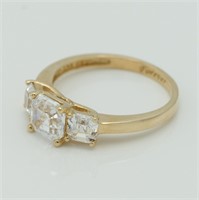 14k Gold White Stone Ring