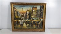 Framed Paris Oil Painting