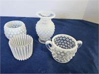 Opalescent Toothpick holders & vase