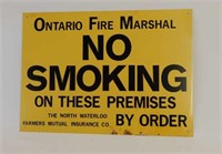 ONTARIO FIRE MARSHAL NO SMOKING SST SIGN