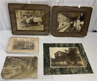 5 pictures; 4 are unidentified cabinet photos