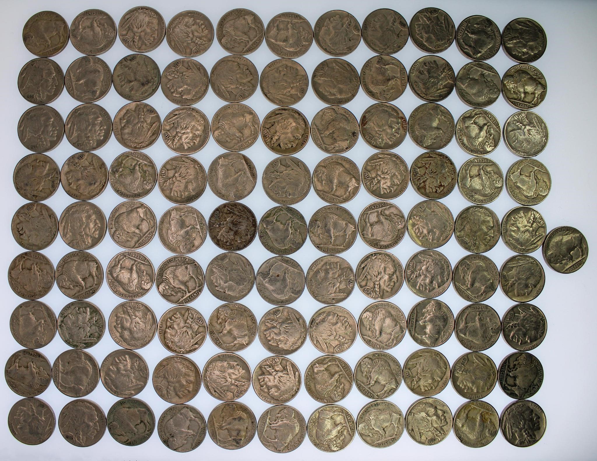 Mixed Date Buffalo Nickels XF-AU x100
