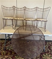MCM Homecrest Patio Chairs & Round Metal Table