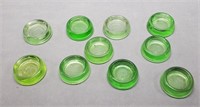 10 Green Glass Furniture Coasters