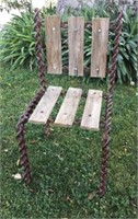 Wood Chair w/ Chain Framing