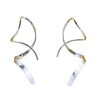 Minimalist Spiral Threader Earrings