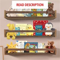 Floating Bookshelf 24 Inches Set of 3, Wall