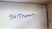 box of local St. Thomas railroad blueprints