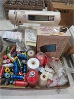 brother pe150 sewing machine,manual,thread etc