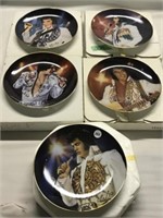 5 Elvis Collector Plates with Jewels