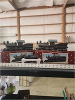 Pair of train planters & toy