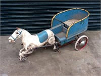 Rare,Original & Early Horse & Carriage Pedal Car