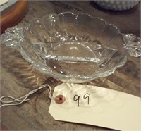 dbl handled divided glass dish