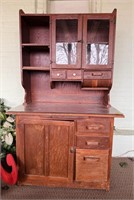 Antique Wood Kitchen Cupboard 43x25x72