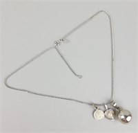 Sterling Silver Multi-Charm Necklace.