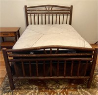 Queen Old Hickory Hb/Fb With Sealy firm mattress