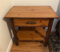 Old Hickory log/pine Nightstand 29x31x22