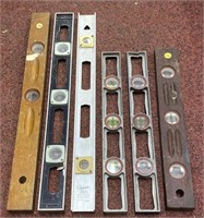 Assorted Wood and Metal Levels, 18-24in