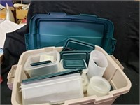 Tucker tote of plastic containers