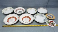 Vintage Painted Plates & Bowls