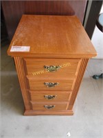 Wooden 2 Drawer Cabinet.