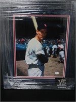 Ted Williams Signed Framed 8x10 Photo VSA COA