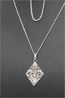 Sterling Silver Necklace & Sterling Rope Bracelet