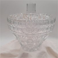 1980's Leaded Crystal Covered Bowl Candy Dish