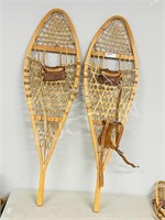 Pair of 48" long wood snowshoes